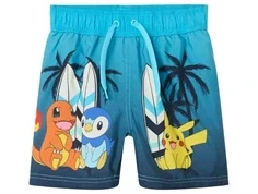 Blålige badeshorts med pokemon print fra Name It 13239656 Bluefish
